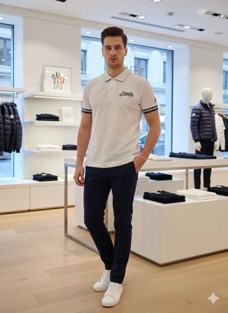 Moncler White Premium Quality T-shirt