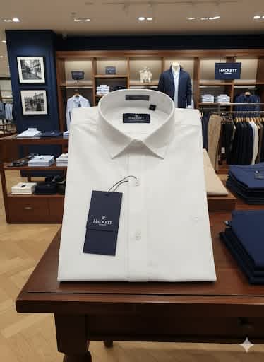 Hackett White Premium Quality Shirt-thumb-3