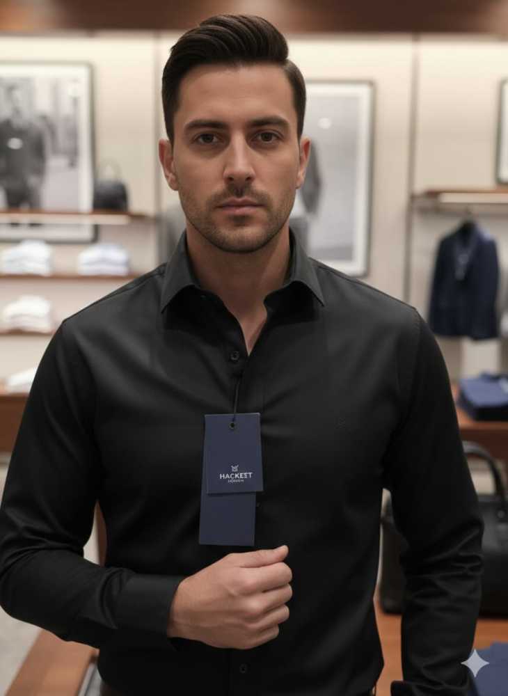 Hackett Black Premium Quality Shirt-thumb-1