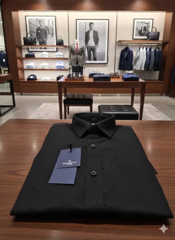 Hackett Black Premium Quality Shirt-thumb-3