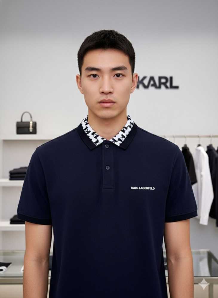 Karl Lagerfeld Blue Premium Quality T-shirt-thumb-2