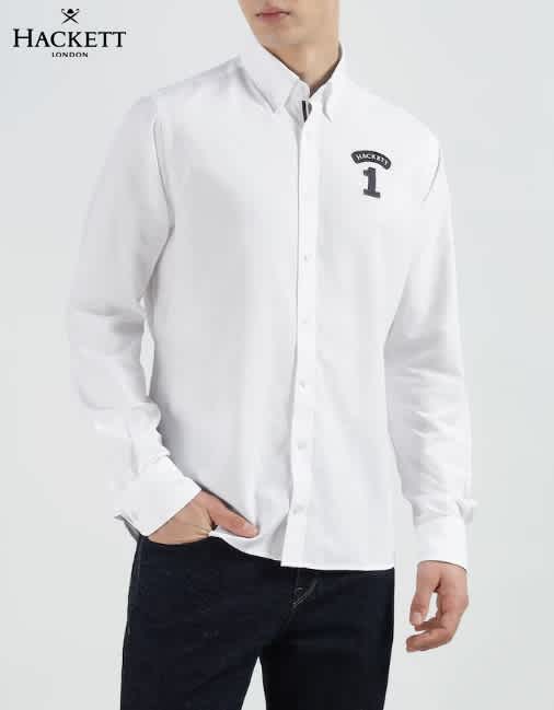 Hackett White Premium Quality Shirt-thumb-0
