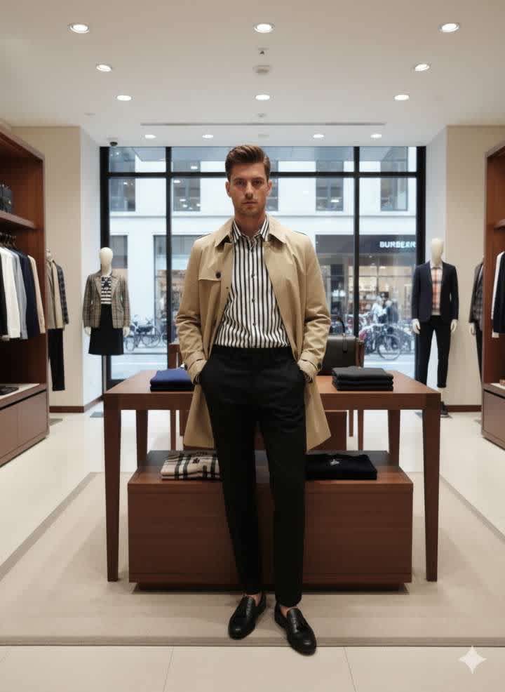 Burberry White Premium Quality Shirt-thumb-2