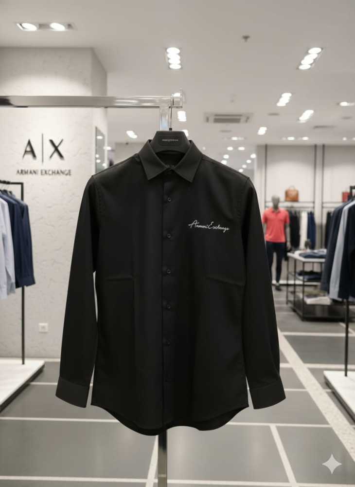 Armani Exchange Black Premium Quality Cotton Shirt-2