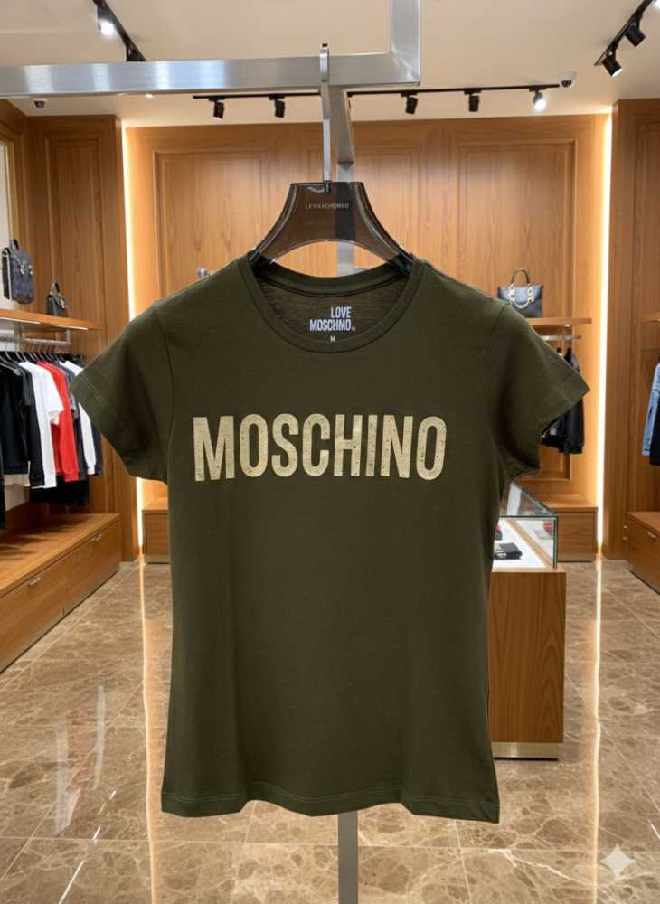 Moschino Green Premium Quality Women T-shirt
