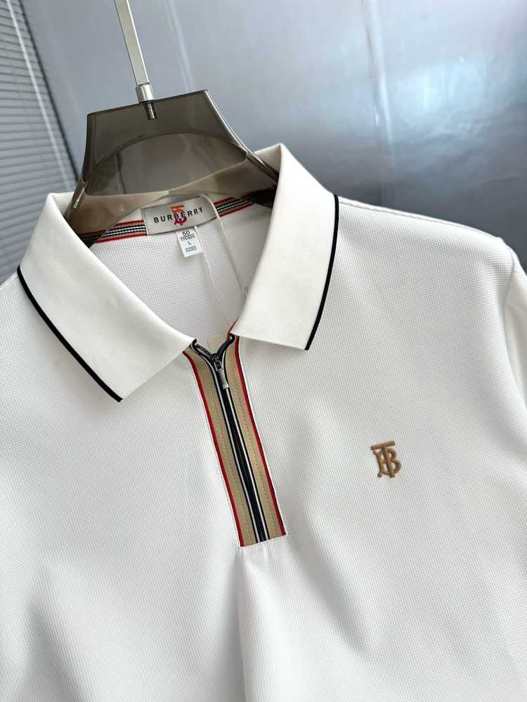 Burberry White Premium Exclusive Polo T-shirt-thumb-2