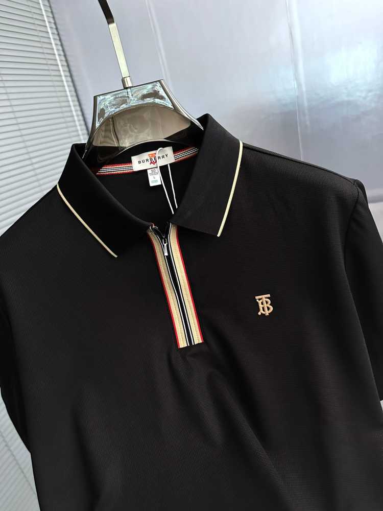 Burberry Black Premium Exclusive Polo T-shirt-2
