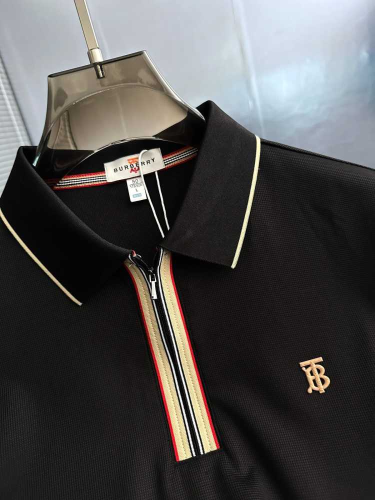 Burberry Black Premium Exclusive Polo T-shirt-3