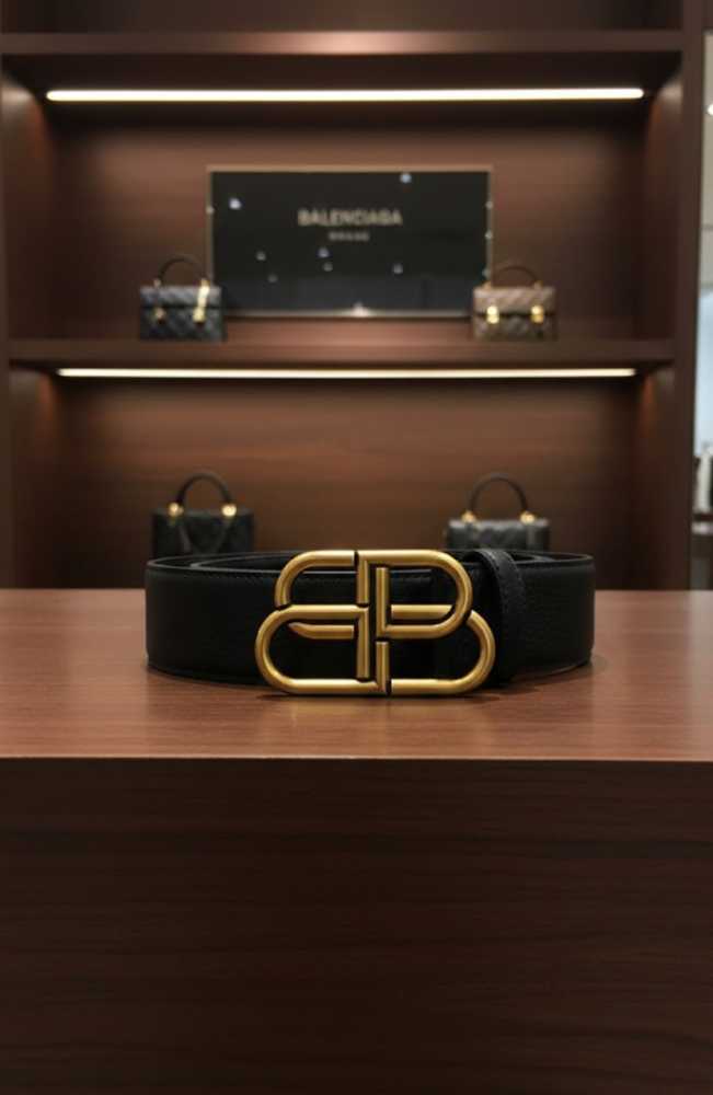 Balenciaga Black Premium Quality Leather Belt