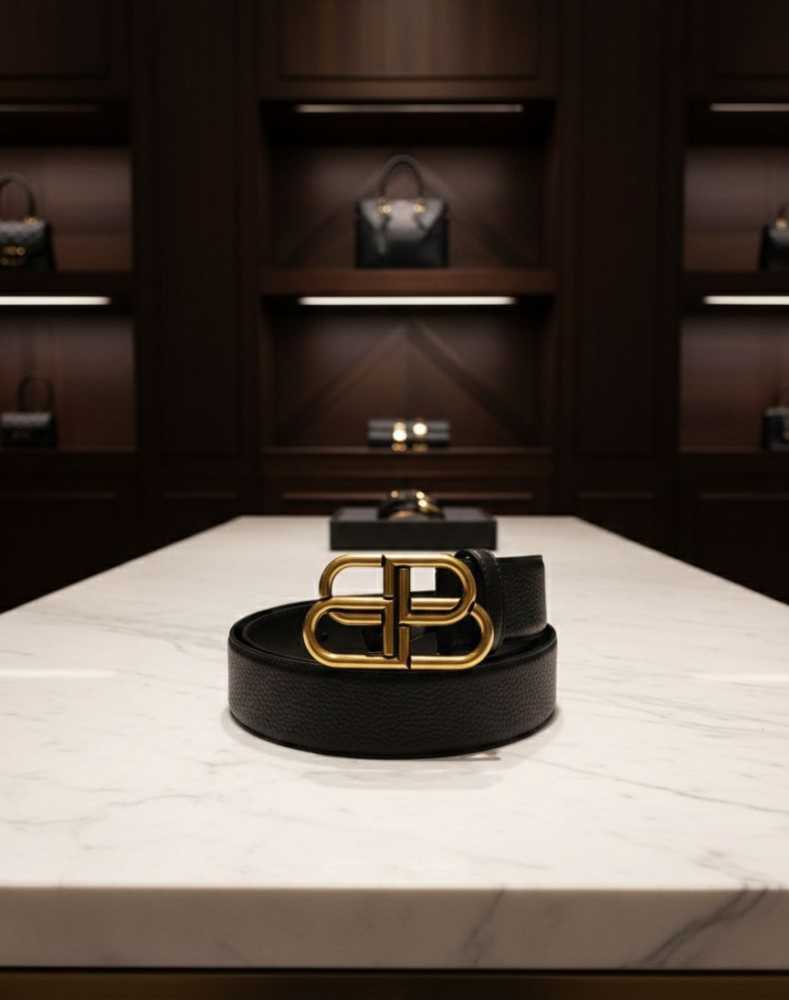 Balenciaga Black Premium Quality Leather Belt-1