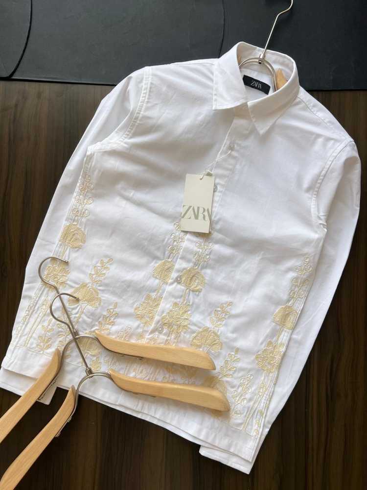 Zara White Premium Qaulity Cotton Shirt