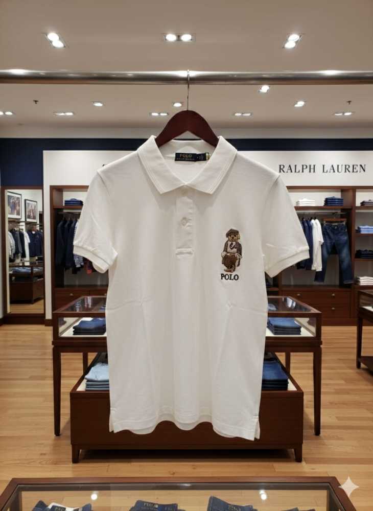 Ralph Lauren White Premium Collar T-shirt