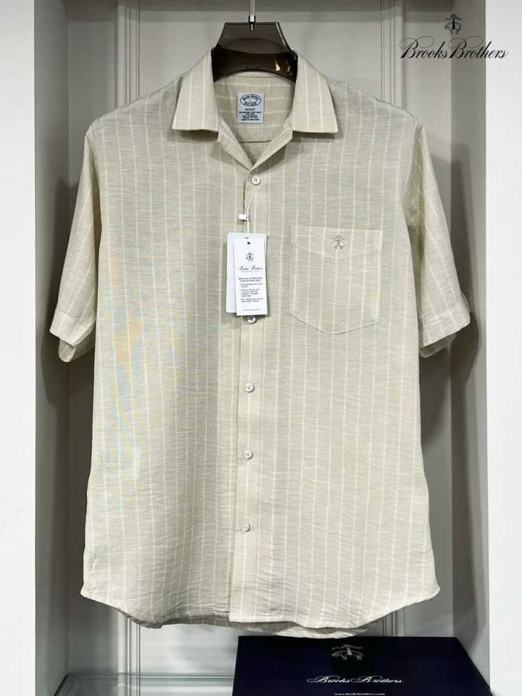 Brooks Brothers Cream Premium Cotton Shirt