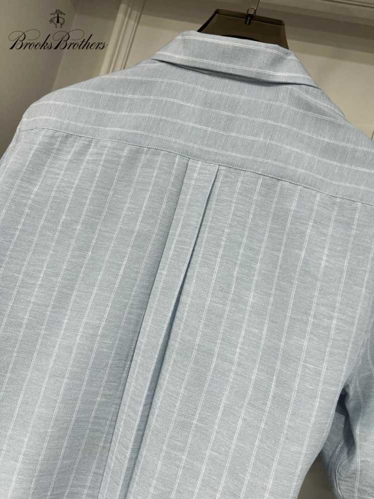 Brooks Brothers Grey Premium Cotton Shirt-thumb-2