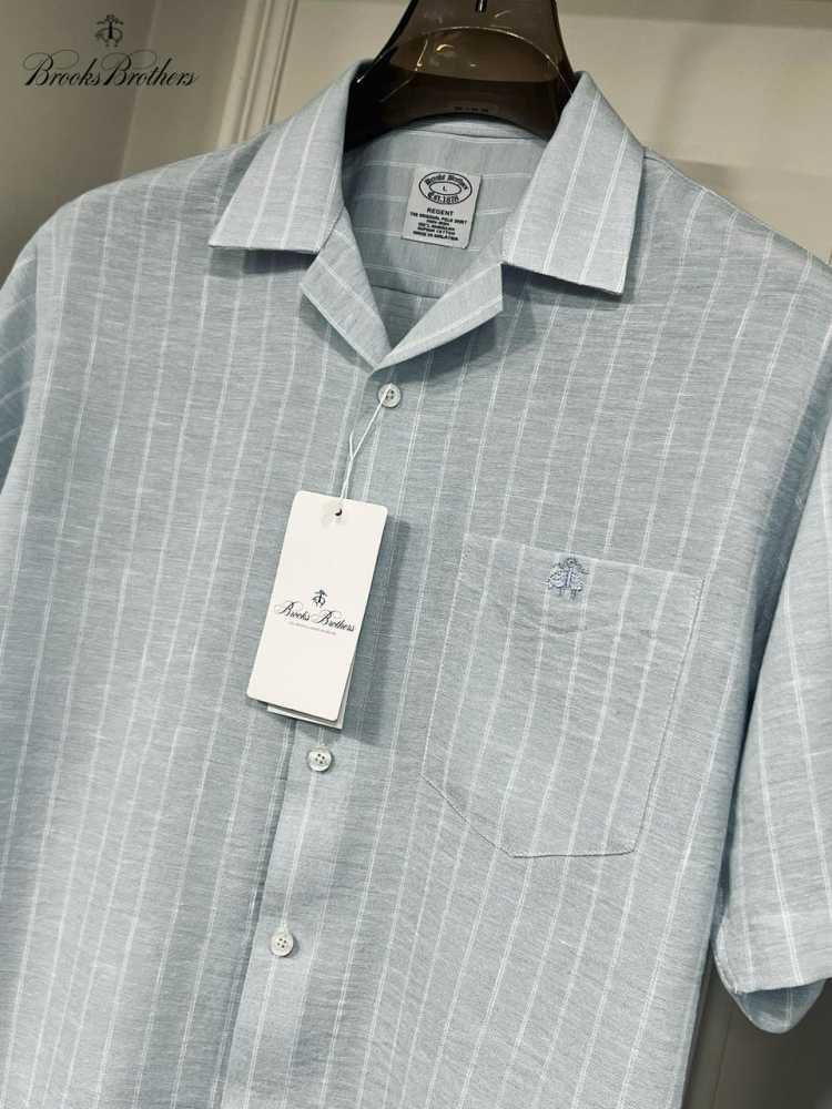 Brooks Brothers Grey Premium Cotton Shirt-thumb-3
