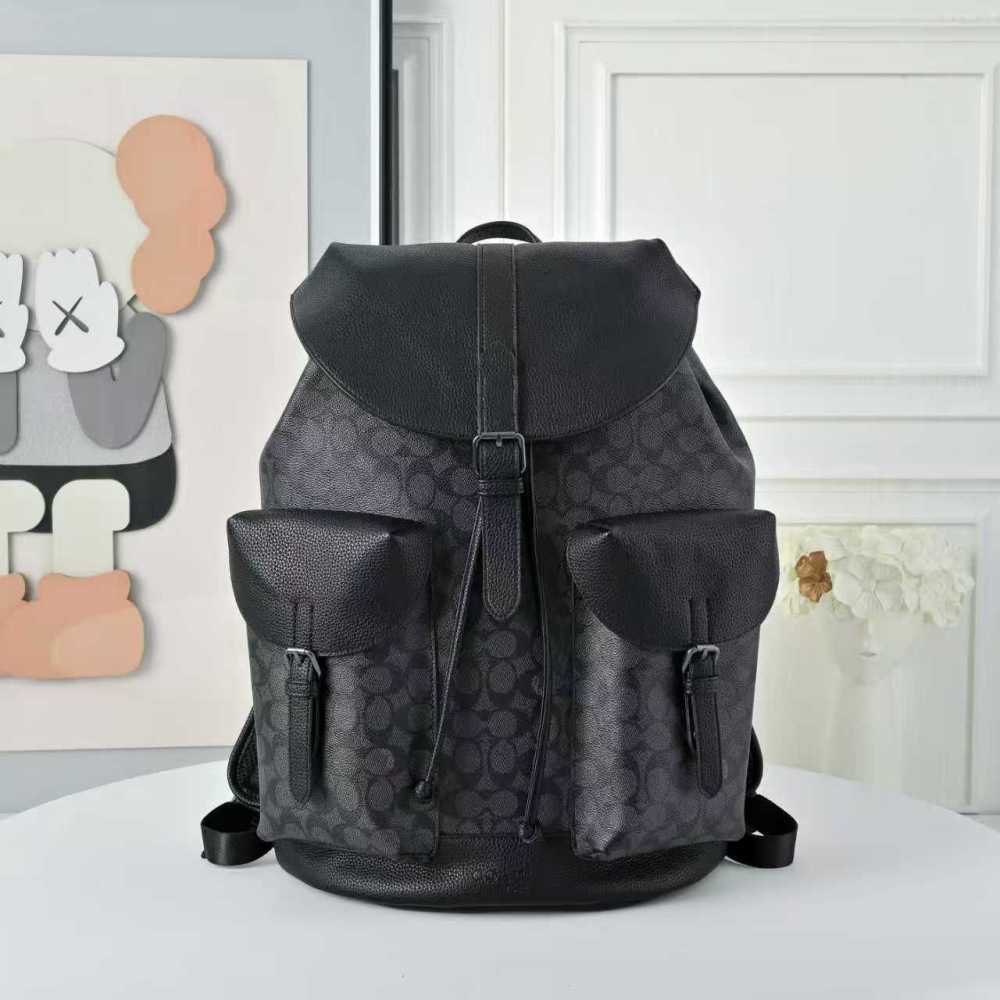 Coach Highend Black Leather Backpack