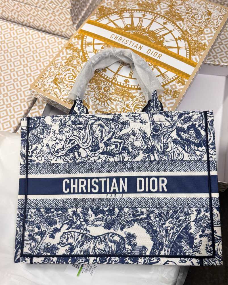 Dior Book Blue Voyage Tote Handbag