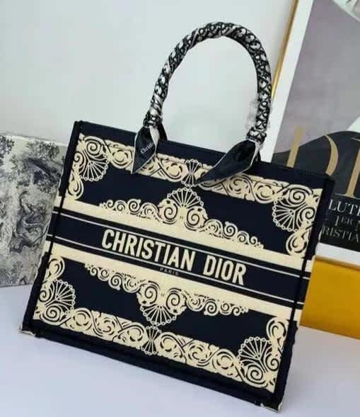Dior Book Black Voyage Tote Handbag
