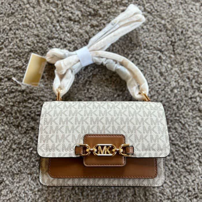 Michael Kors Logo Voyager White Tote Bag
