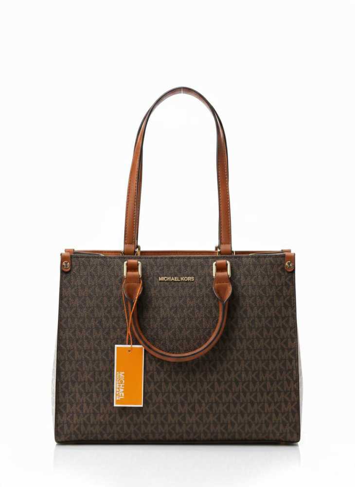Michael Kors On The Go Series Brown Top Handle Bag