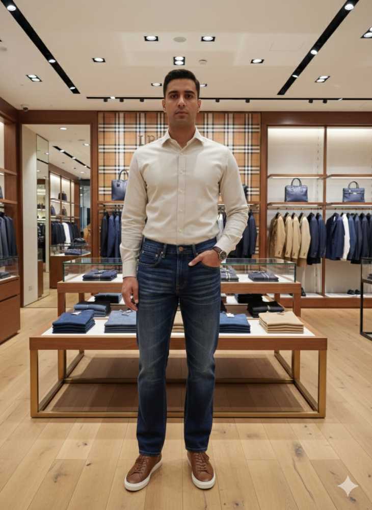 Burberry Blue Premium Denim Jeans-thumb-2