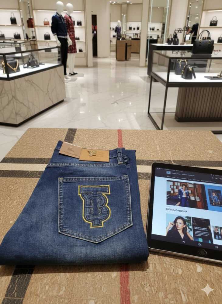 Burberry Blue Premium Denim Jeans-thumb-3