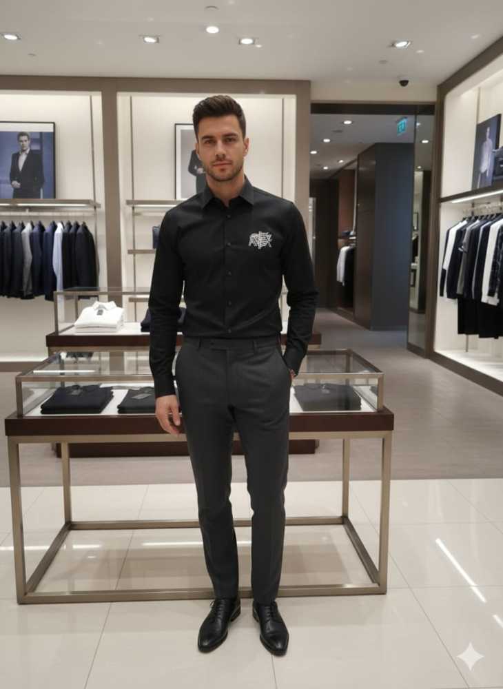 Armani Exchange Black Premium Quality Cotton Shirt