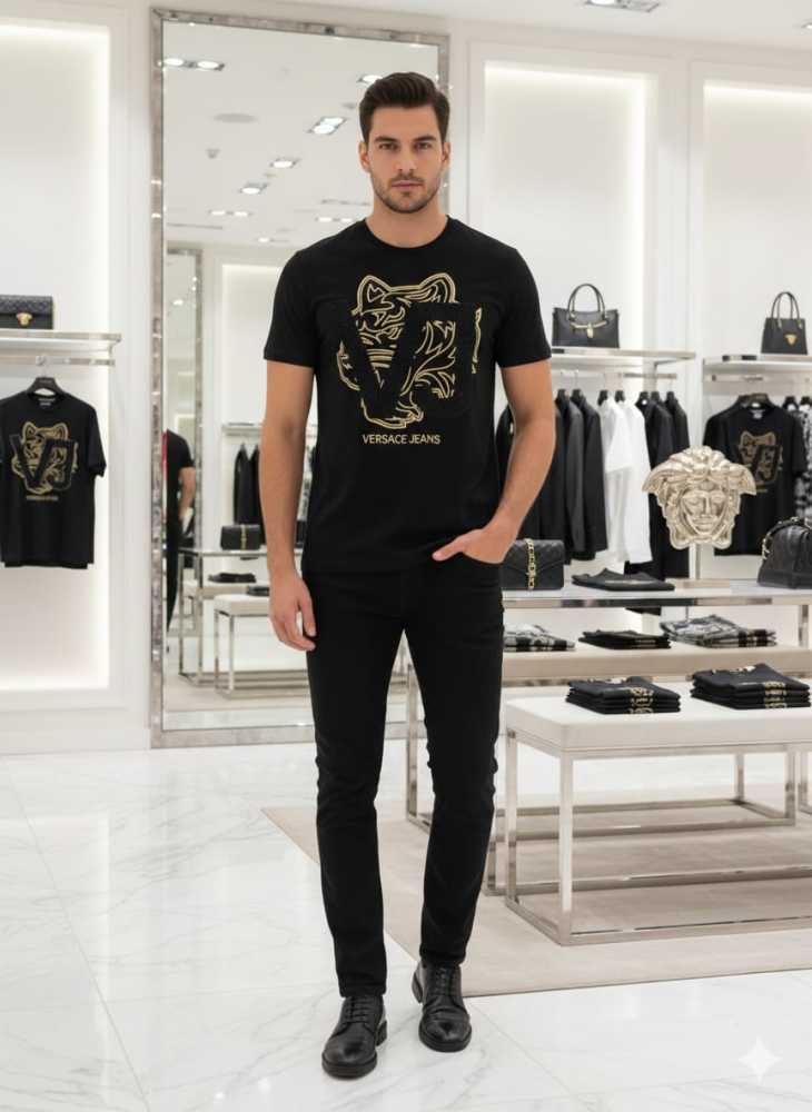 Versace Clubwear Black Premium Quality T-shirt