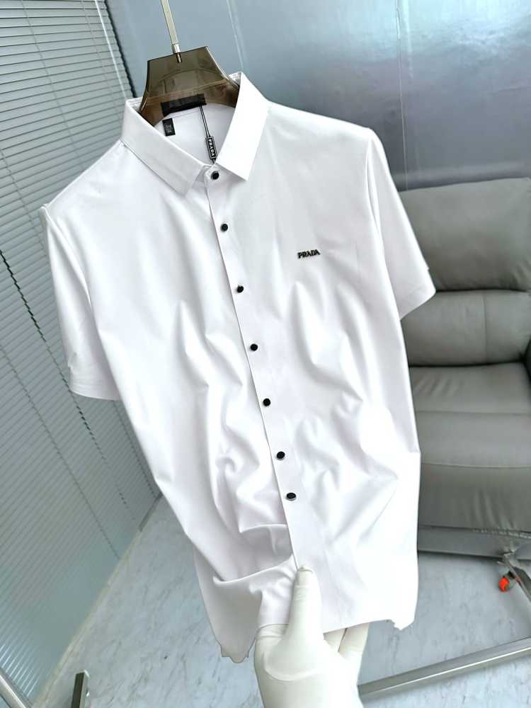 Prada White Premium Quality Short Sleeve Shirt