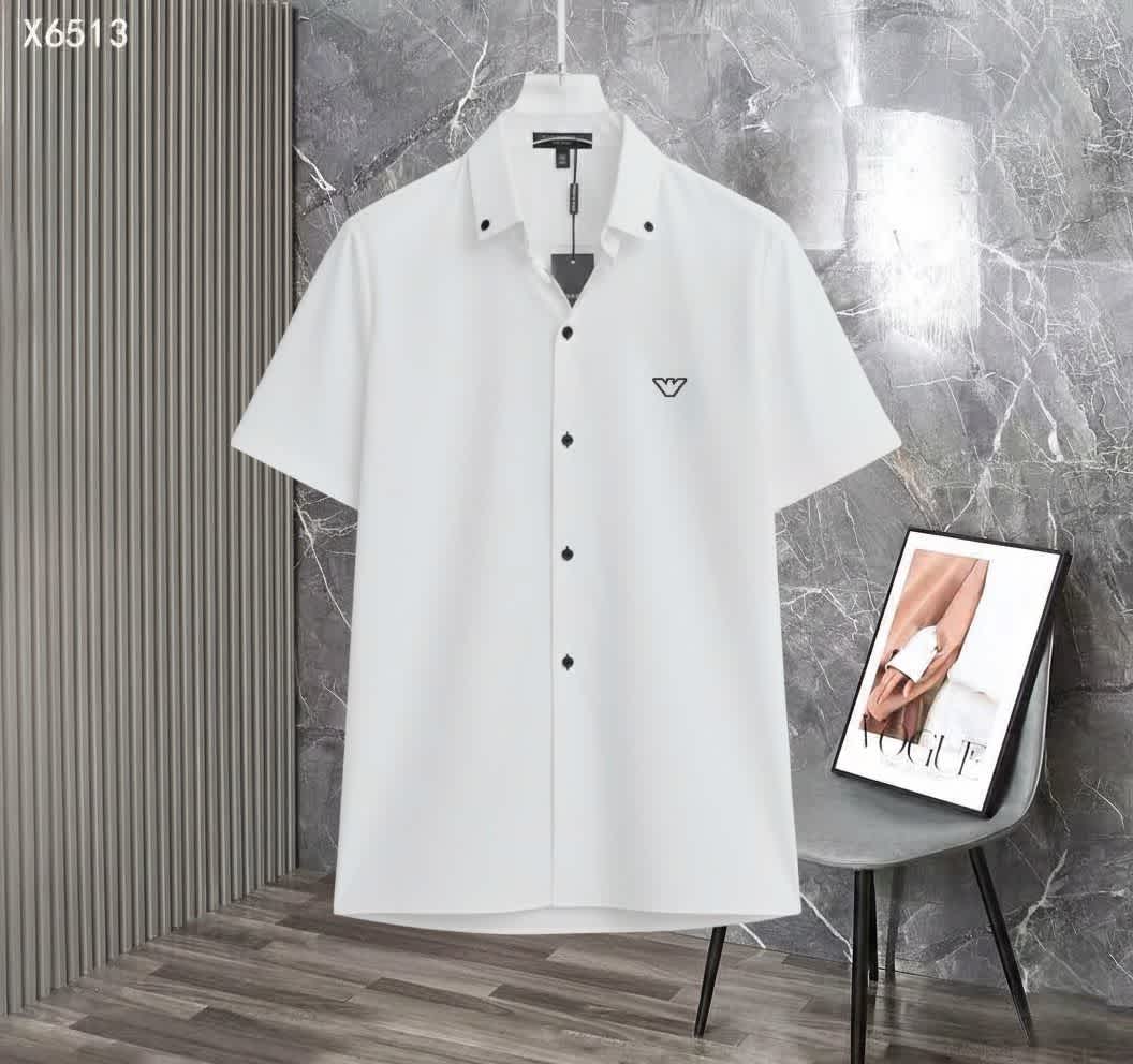 Emporio Armani White Premium Quality Short Sleeve Shirt