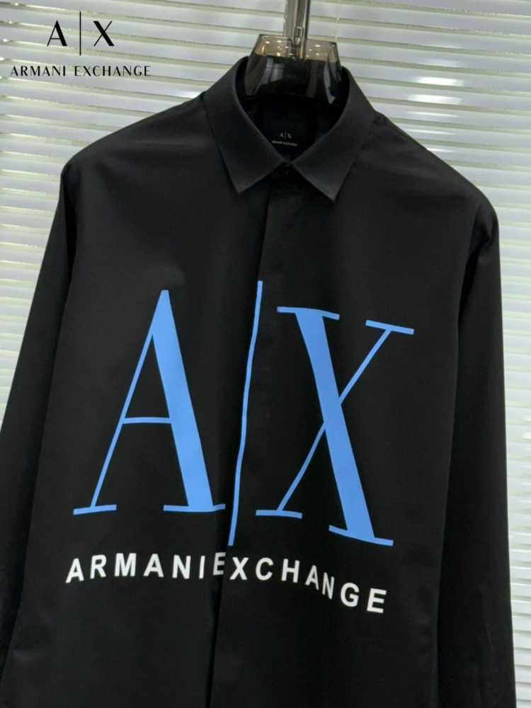 Armani Exchange Black Premium Quality Cotton Shirt-1