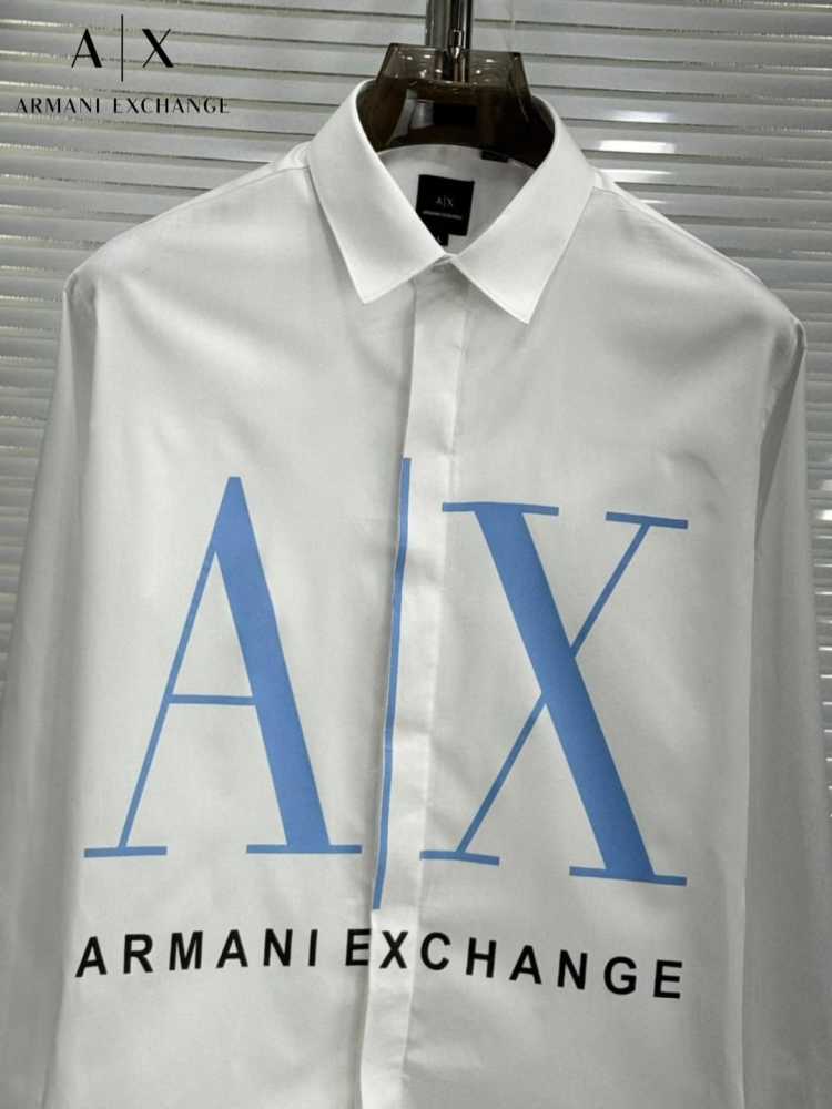 Armani Exchange White Premium Quality Cotton Shirt-1
