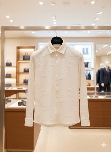 Louis Vuitton Monogram White Premium Cotton Shirt-2