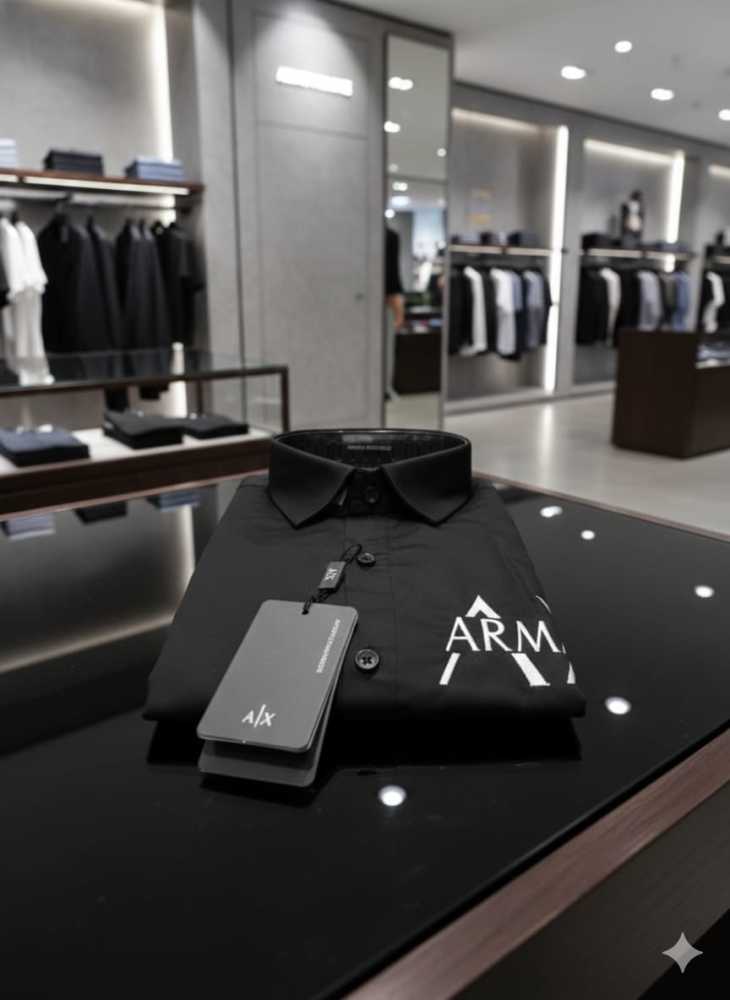 Armani Exchange Black Premium Quality Cotton Shirt-3