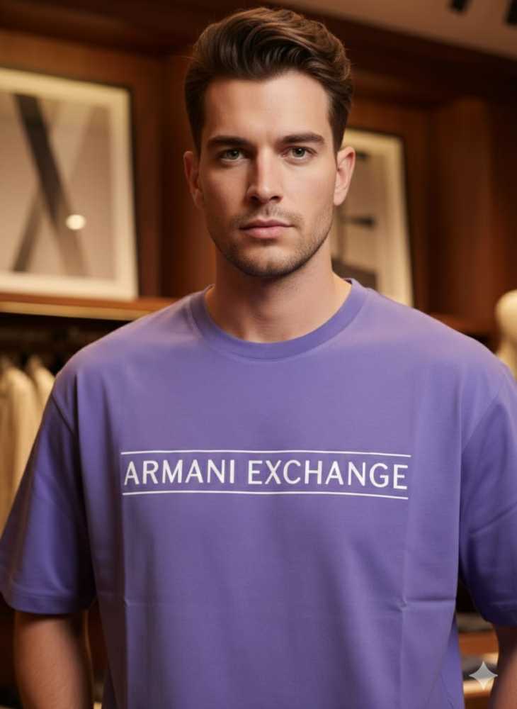 Armani Exchange Blue Premium Quality T-shirt-1