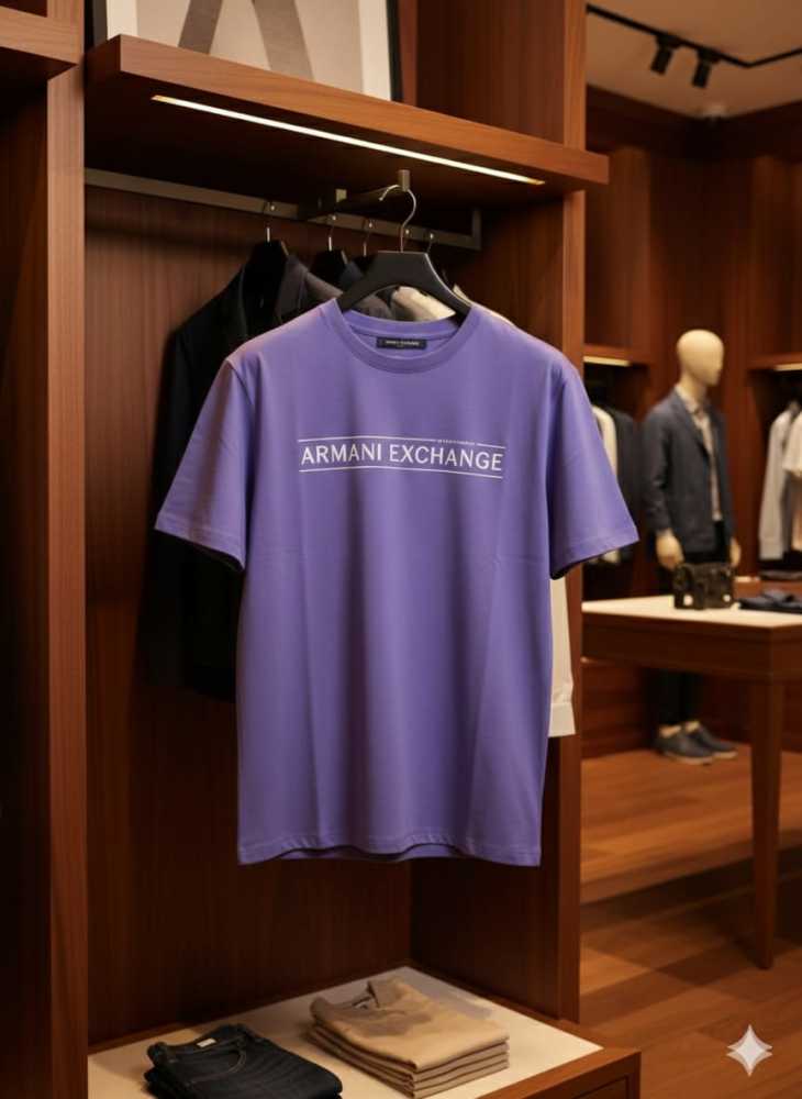 Armani Exchange Blue Premium Quality T-shirt-2