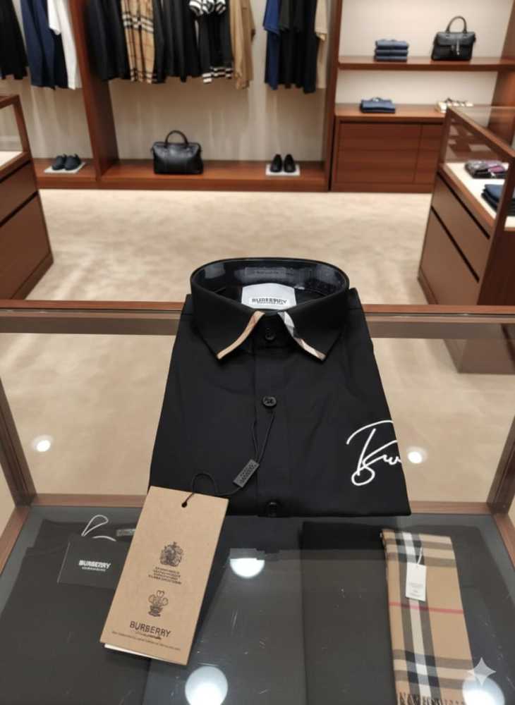 Burberry Black Premium Quality Shirt-4