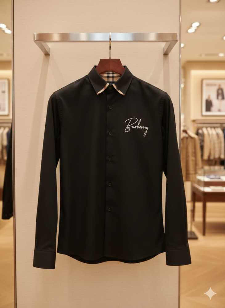 Burberry Black Premium Quality Shirt-2