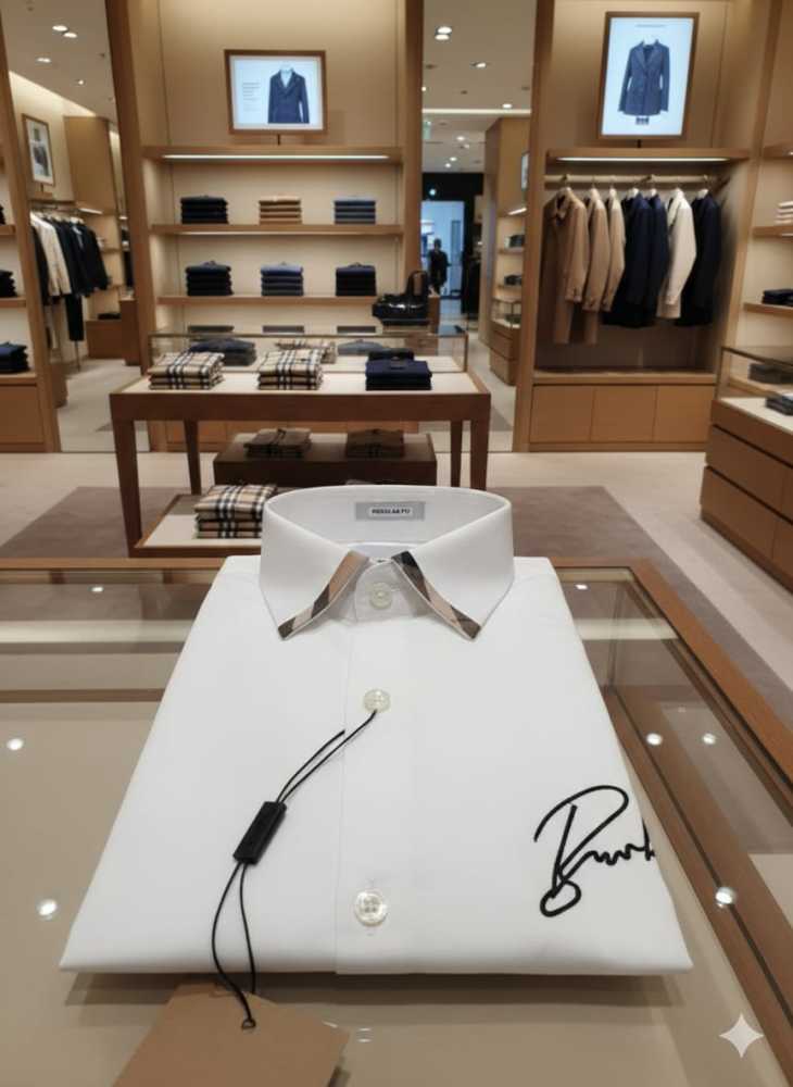 Burberry White Premium Quality Shirt-thumb-3