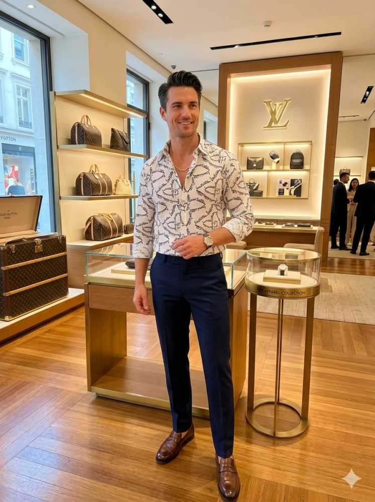 Louis Vuitton Monogram White Premium Cotton Shirt