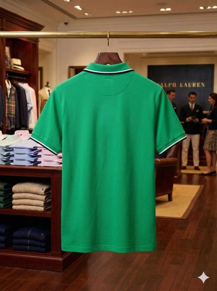 Ralph Lauren Green Premium Collar T-shirt-4