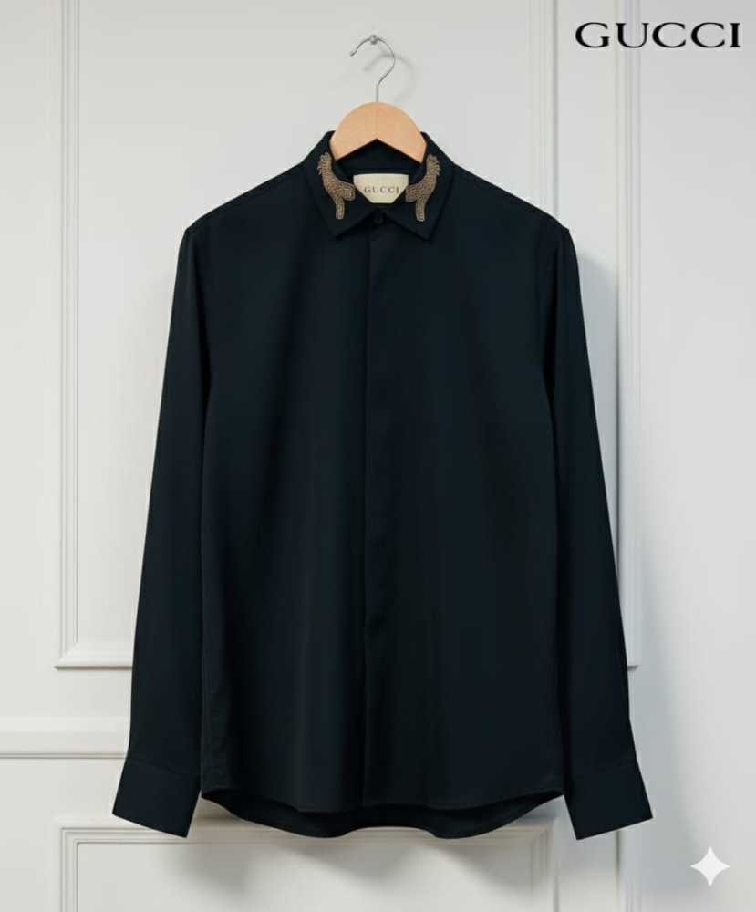 Gucci Black Premium Quality Cotton Shirt-3