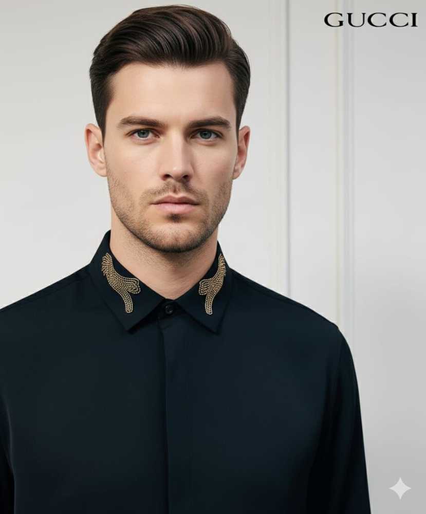 Gucci Black Premium Quality Cotton Shirt-2