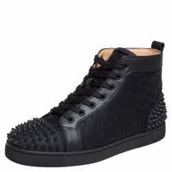 Christian Louboutin Junior leather Black Sneakers