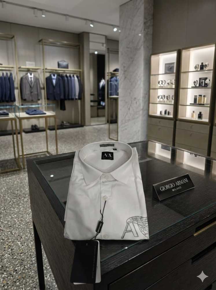 Armani Exchange White Premium Quality Cotton Shirt-3