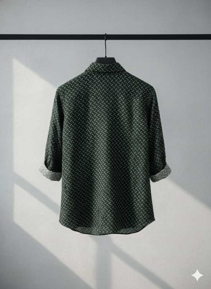 Burberry Dark Green Premium Quality Shirt-thumb-2