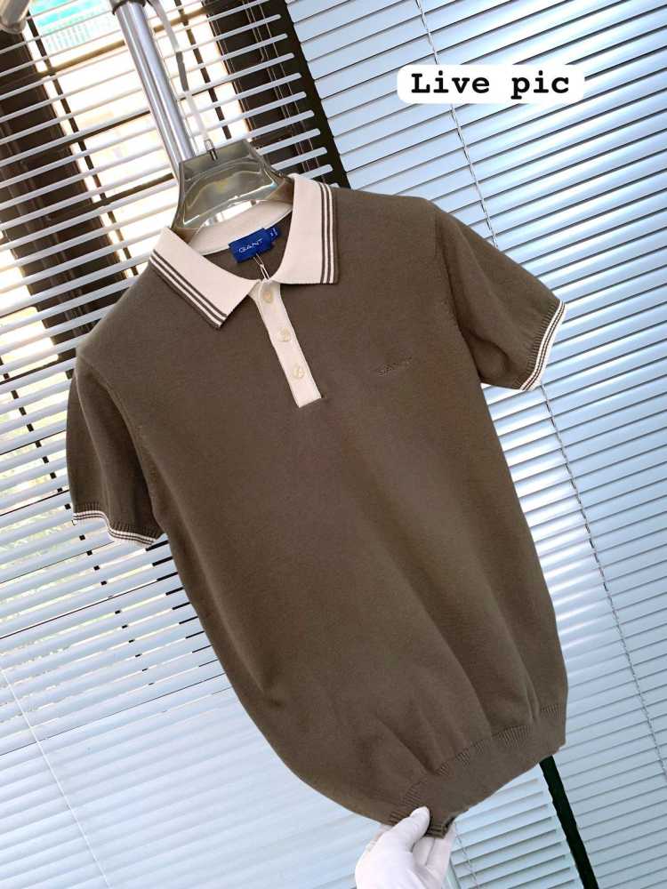 Gant Olive Green Premium Quality T-shirt-thumb-2