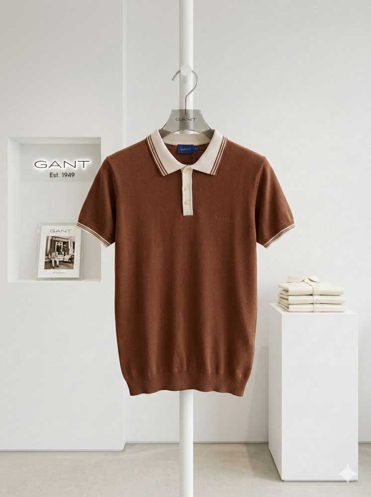 Gant Brown Premium Quality T-shirt-1