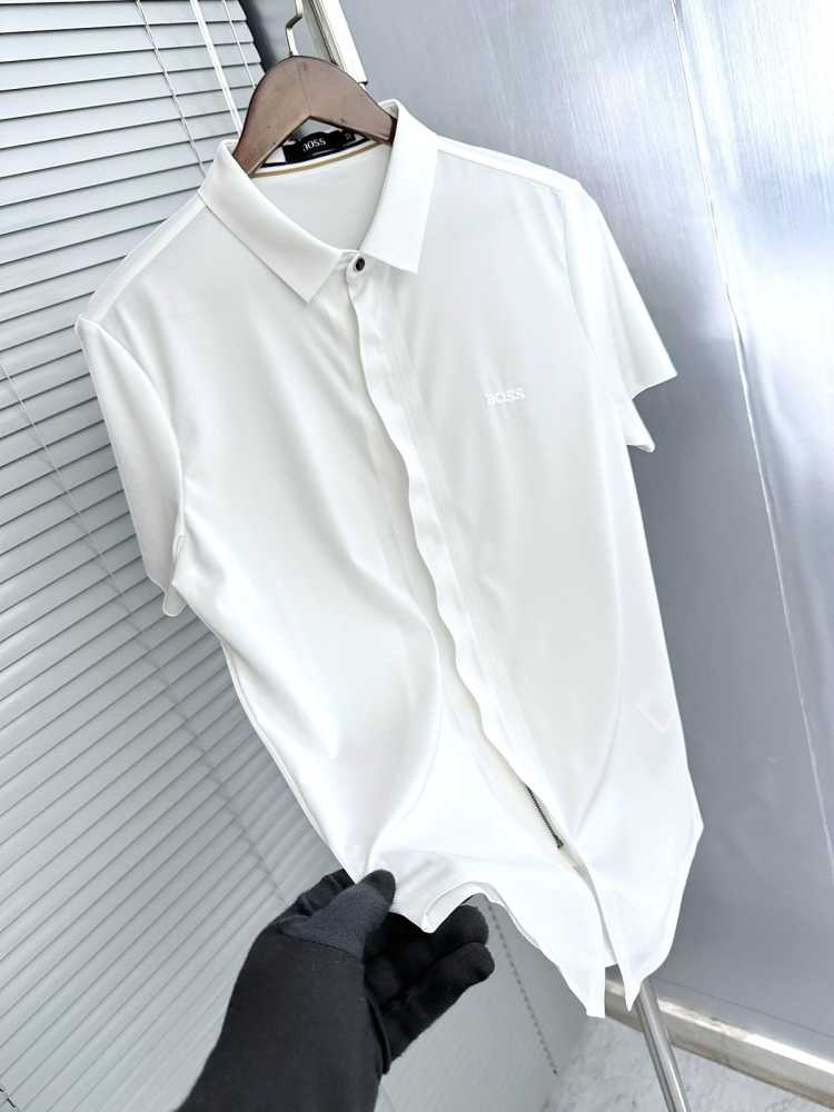 Hugo Boss White Premium Quality Short Sleeve Shirt-thumb-1