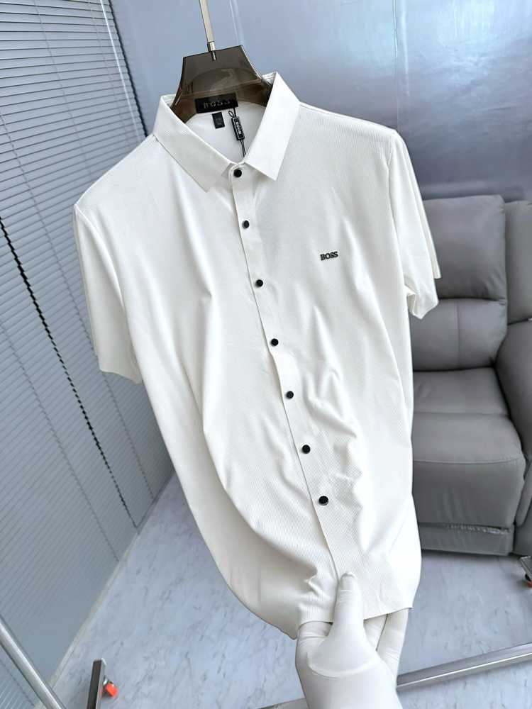 Hugo Boss White Premium Quality Short Sleeve Shirt-1